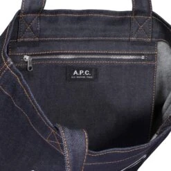 A.P.C. Axelle Tote Bag - Dark Navy -Stuarts Fashion Store a p c axelle tote bag dark navy p51158 681920 image