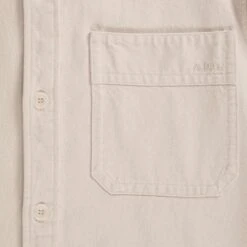 A.P.C. Basile Brodée Poitrine Overshirt - Ecru -Stuarts Fashion Store a p c basile brodee poitrine overshirt ecru p60790 898594 image