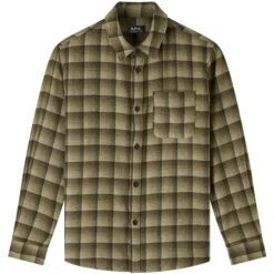 A.P.C. Trek Check Overshirt - Beige