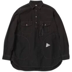 And Wander Long Sleeve Overshirt - Black