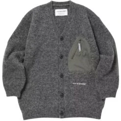 And Wander Shetland Wool Cardigan - Gray