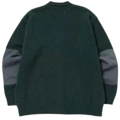 And Wander Shetland Wool Cardigan - Green -Stuarts Fashion Store and wander shetland wool cardigan green p61199 909490 image