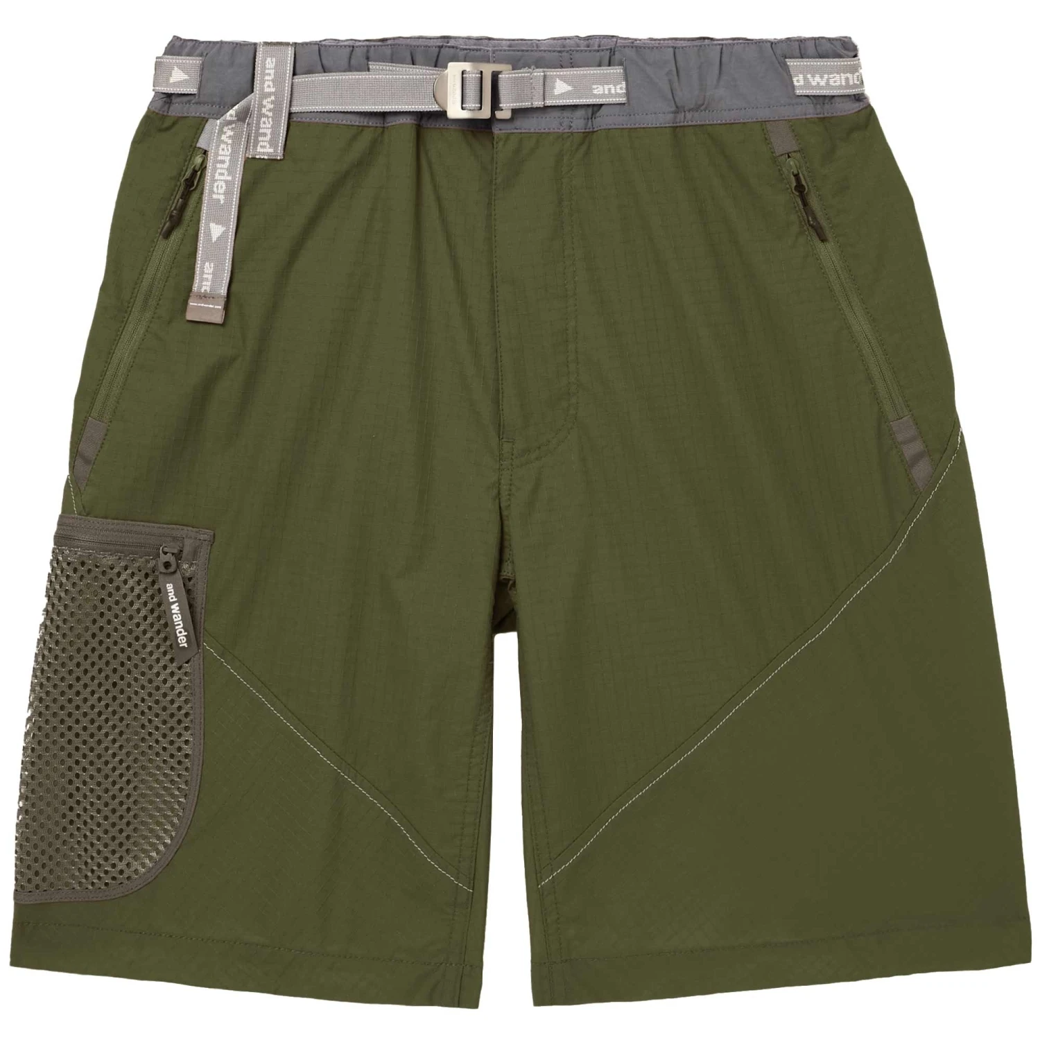 And Wander Straight-Leg Mesh-Trimmed Ripstop Shorts - Khaki 1 And Wander Straight-Leg Mesh-Trimmed Ripstop Shorts - Khaki
