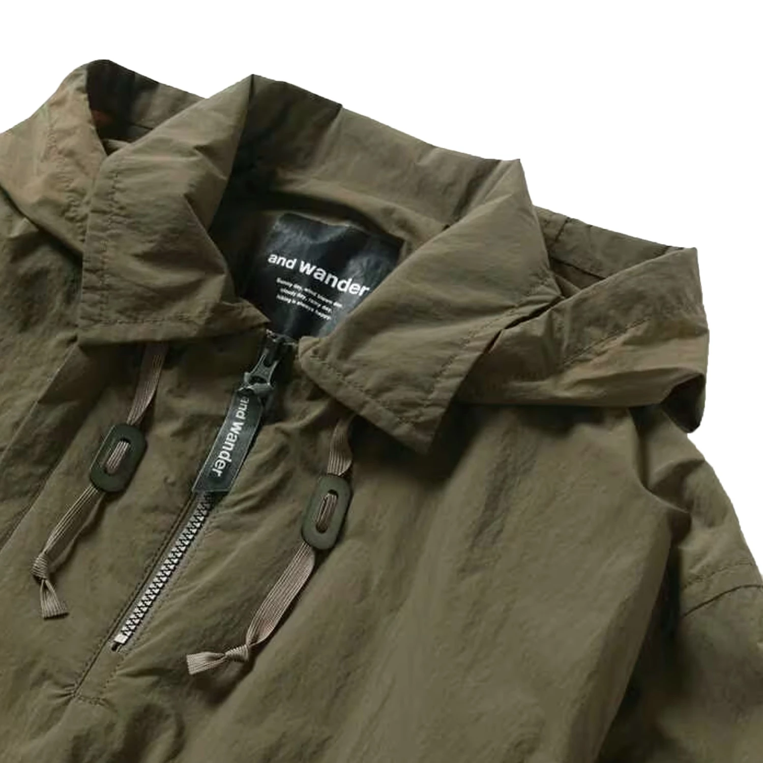 And Wander Water Repellent Light Jacket - Khaki 2 And Wander Water Repellent Light Jacket - Khaki - Image 2