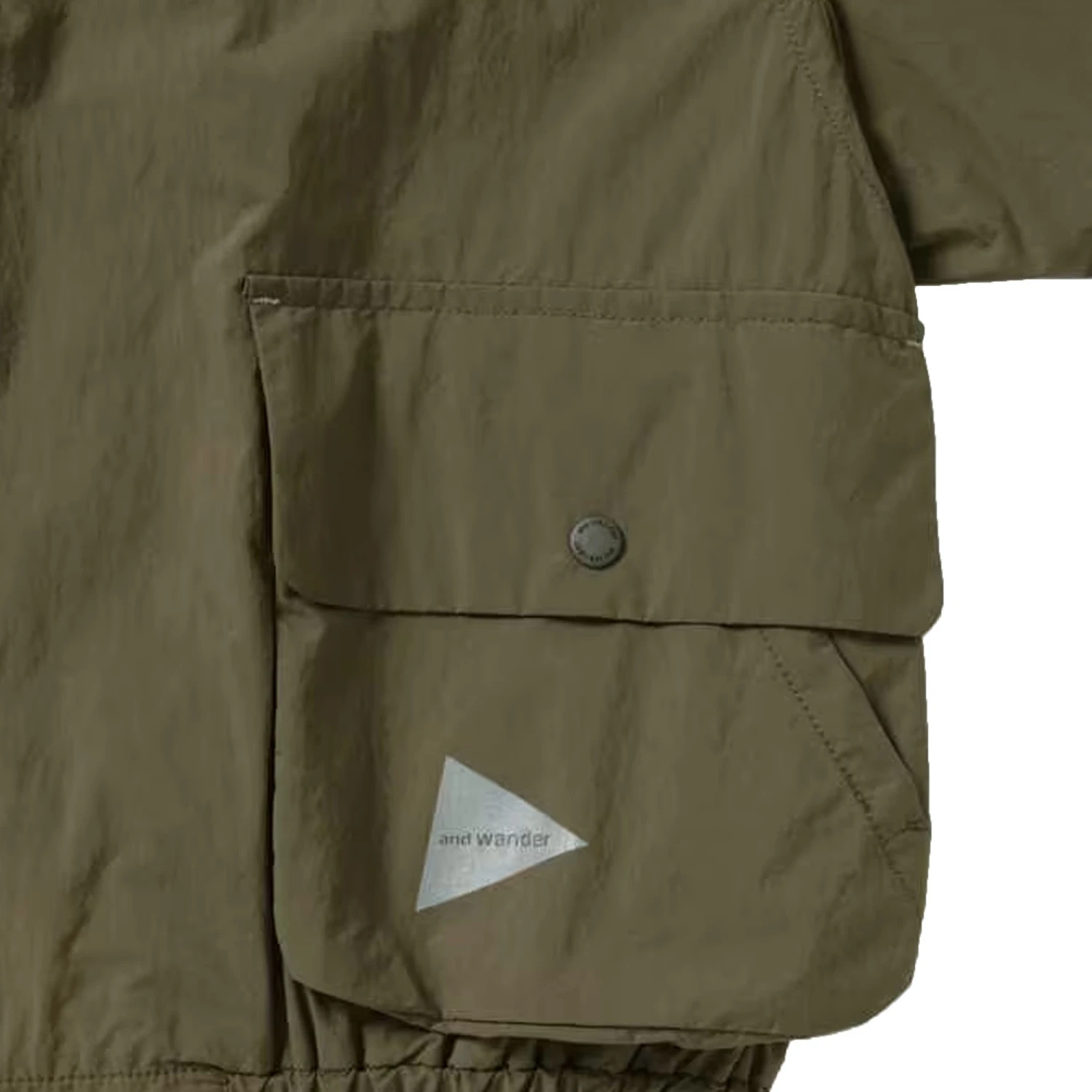 And Wander Water Repellent Light Jacket - Khaki 3 And Wander Water Repellent Light Jacket - Khaki - Image 3
