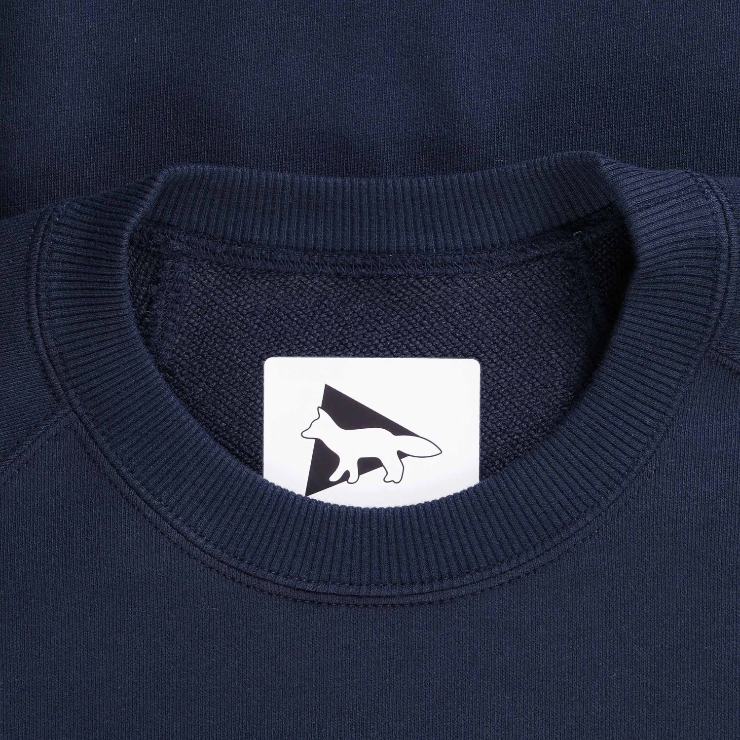 And Wander X Maison Kitsuné Dry Cotton Sweatshirt - Navy 2 And Wander X Maison Kitsuné Dry Cotton Sweatshirt - Navy - Image 2