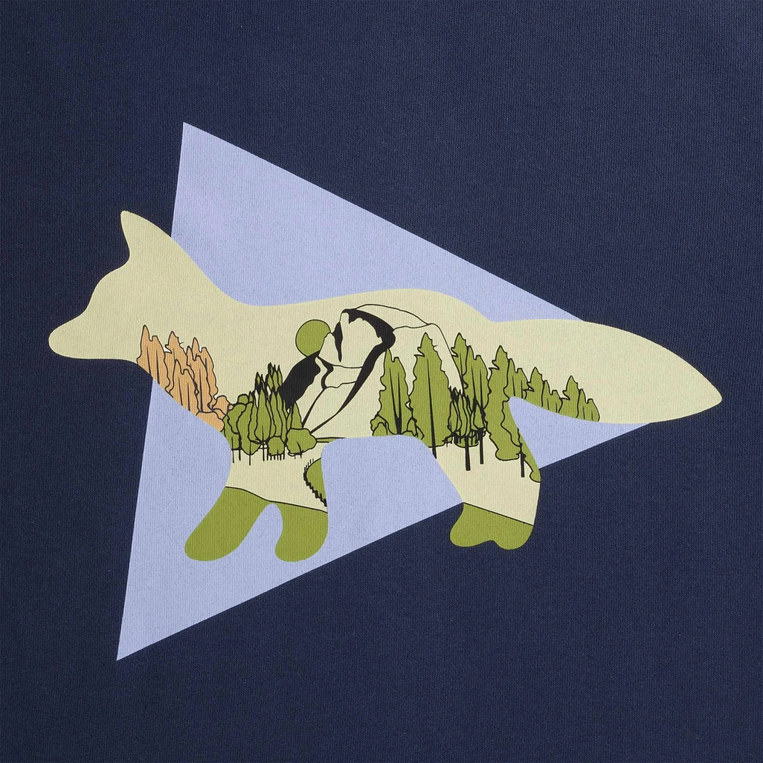 And Wander X Maison Kitsuné Dry Cotton Sweatshirt - Navy 3 And Wander X Maison Kitsuné Dry Cotton Sweatshirt - Navy - Image 3