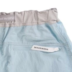 And Wander X Maison Kitsuné Hiking Set Up Shorts - Light Blue -Stuarts Fashion Store and wander x maison kitsune hiking set up shorts light blue p59314 874058 image