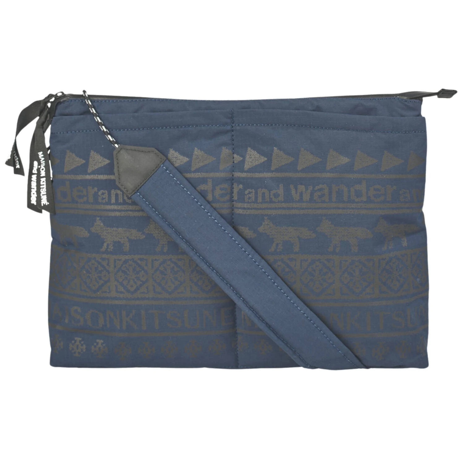 And Wander X Maison Kitsuné Sacoche - Navy 1 And Wander X Maison Kitsuné Sacoche - Navy