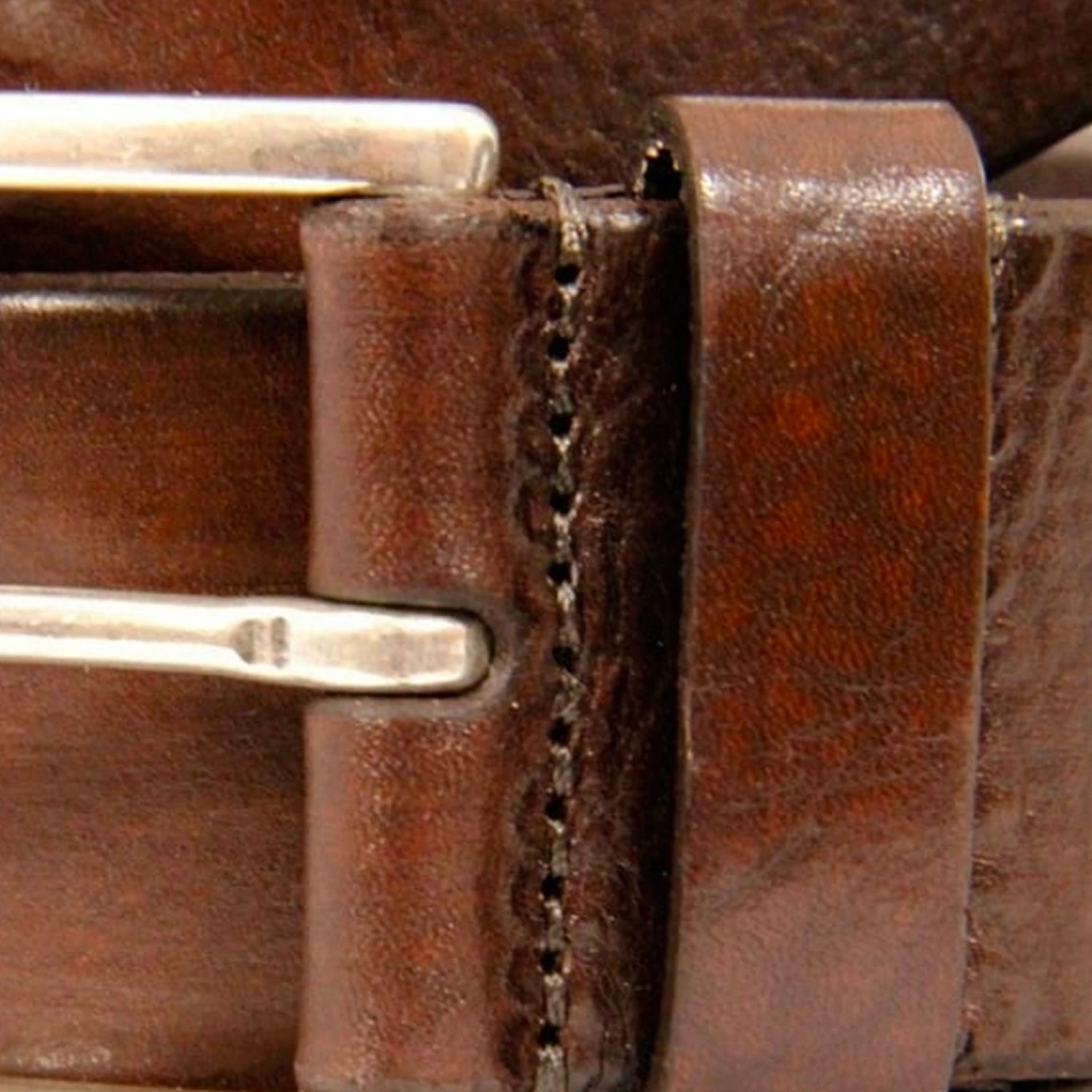 Anderson's Belts Bull Grained Calf Leather Belt - Brown 2 Anderson's Belts Bull Grained Calf Leather Belt - Brown - Image 2