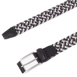 Anderson's Belts Elastic Woven Belt - Black/Grey -Stuarts Fashion Store andersons belts elastic woven belt black grey p32770 175250 image