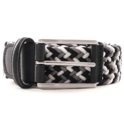 Anderson's Belts Elastic Woven Belt - Black/Grey
