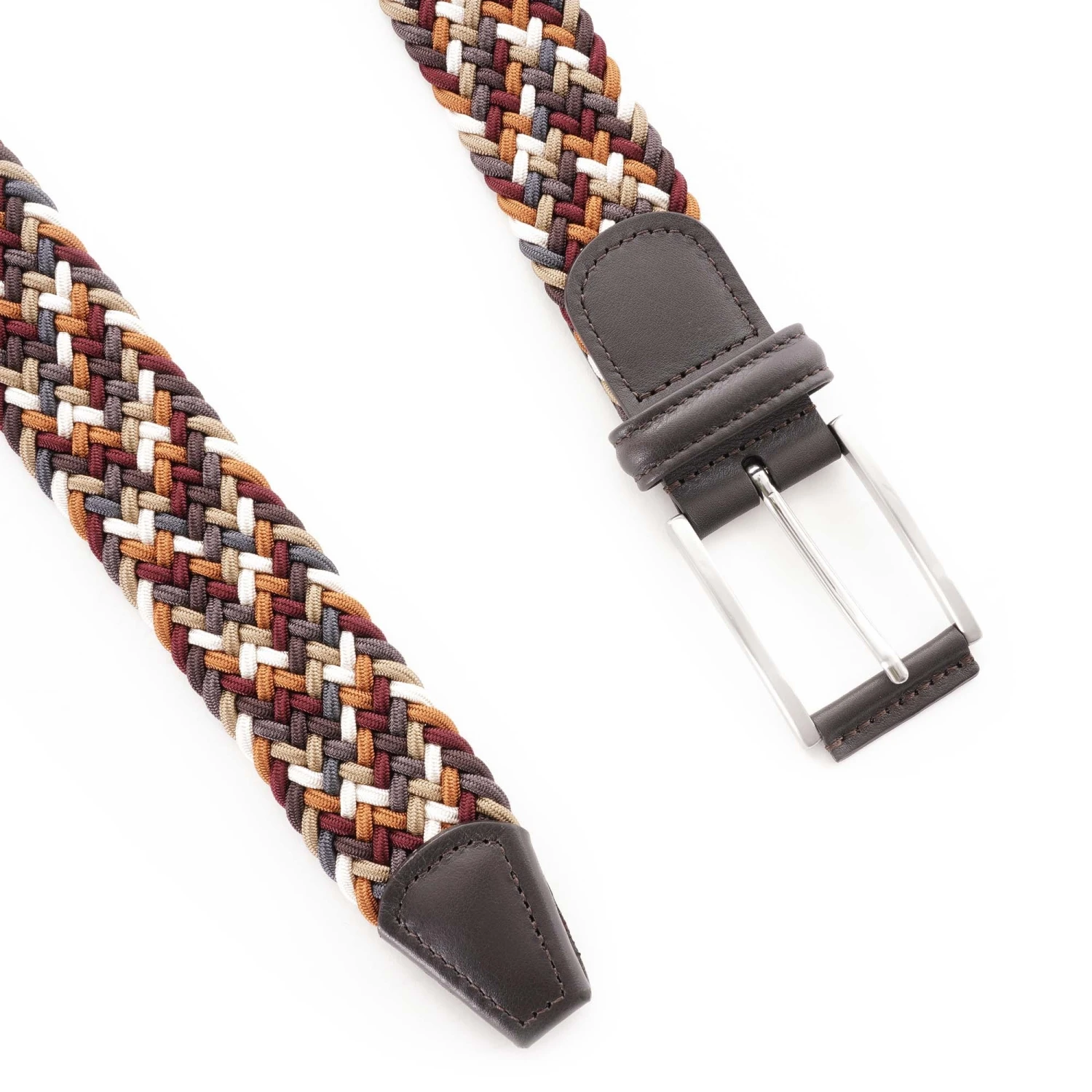 Anderson's Belts Elastic Woven Belt - Brown Multi 2 Anderson's Belts Elastic Woven Belt - Brown Multi - Image 2