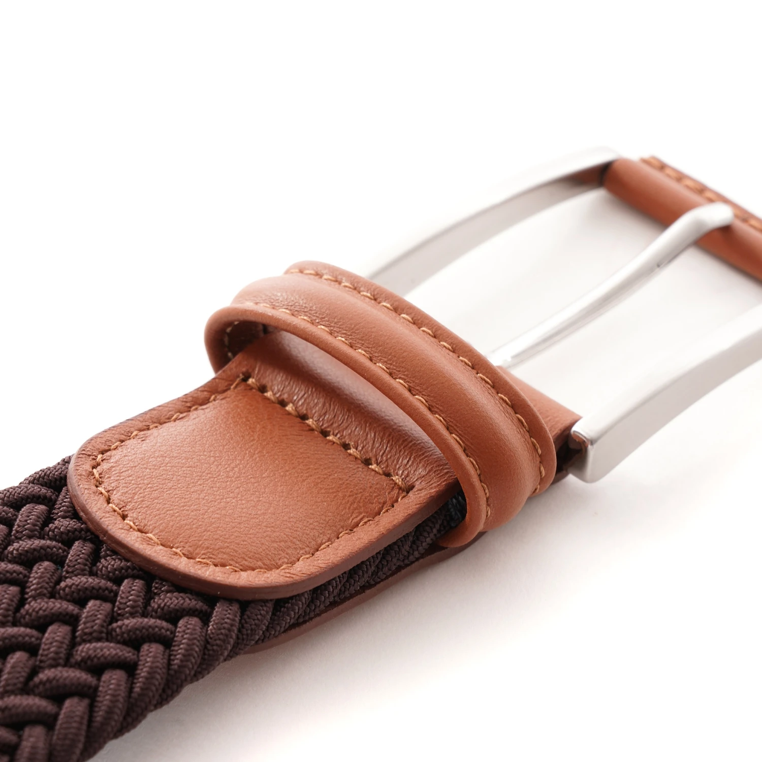 Anderson's Belts Elastic Woven Belt - Brown 2 Anderson's Belts Elastic Woven Belt - Brown - Image 2