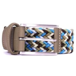 Anderson's Belts Woven Belt - Blue/Brown