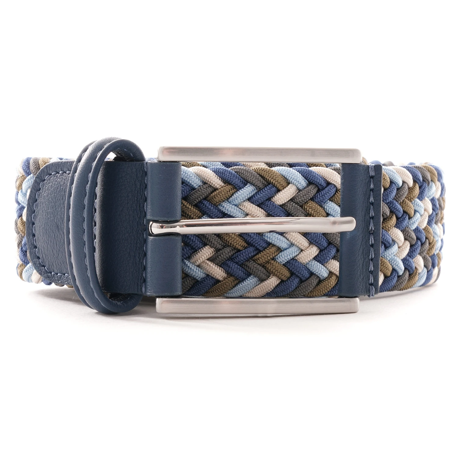 Anderson's Belts Woven Belt - Multi/Blue 1 Anderson's Belts Woven Belt - Multi/Blue