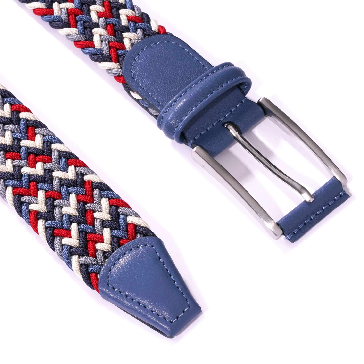 Anderson's Belts Woven Belt - Red/Blue 2 Anderson's Belts Woven Belt - Red/Blue - Image 2