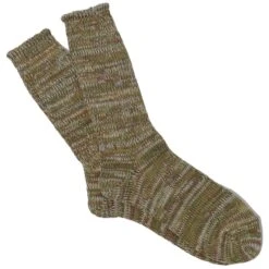 Anonymous Ism 5 Colour Mix Crew Socks - Olive