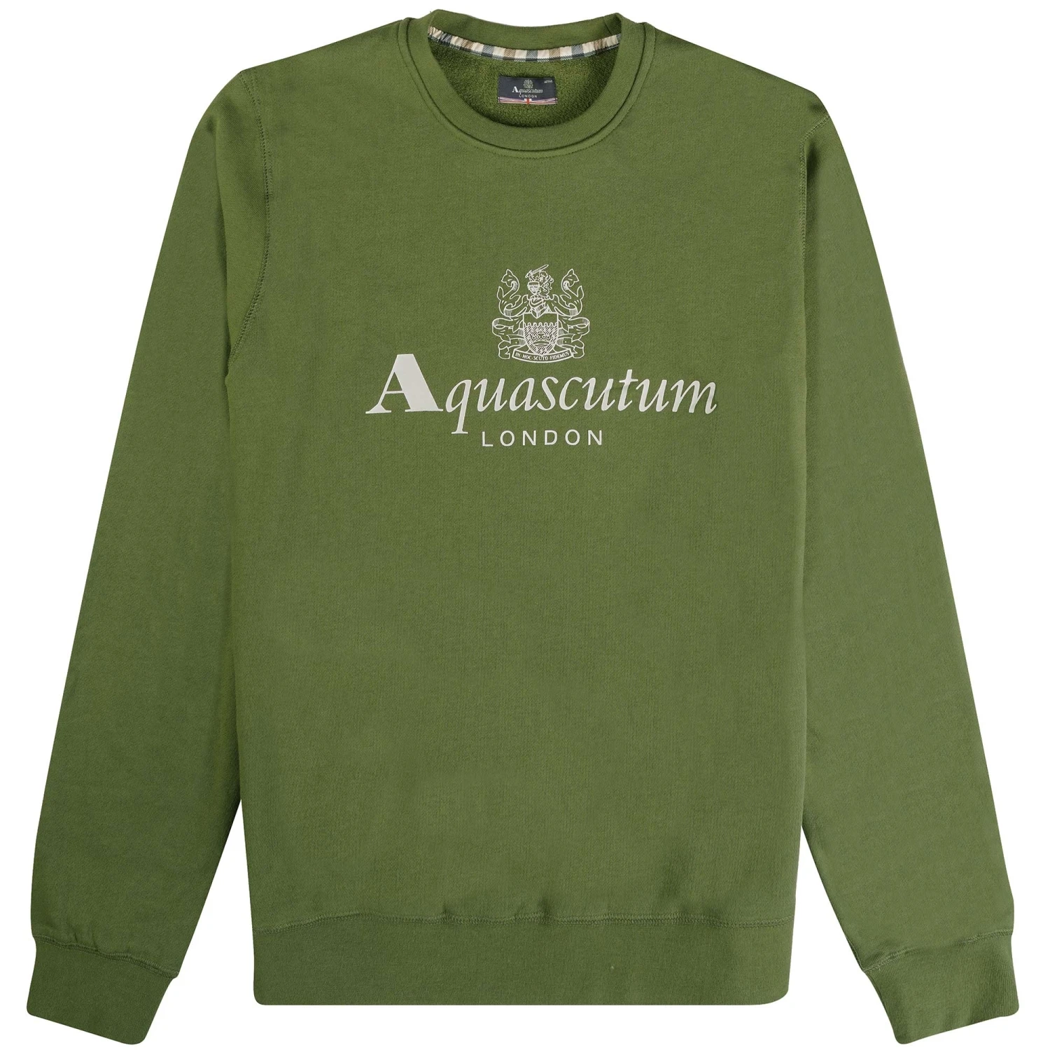 Aquascutum Large Logo Sweatshirt - Army Green 1 Aquascutum Large Logo Sweatshirt - Army Green