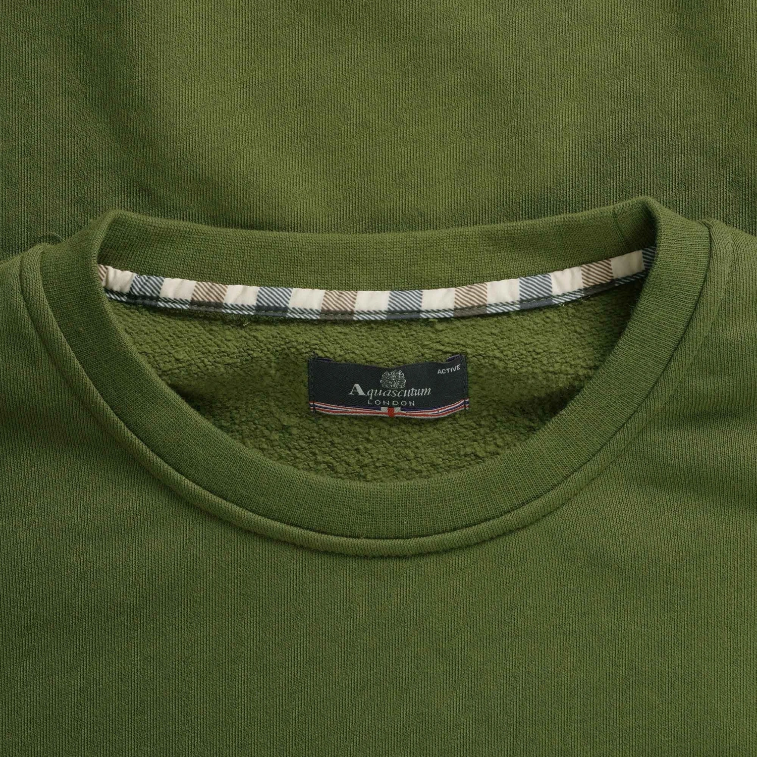 Aquascutum Large Logo Sweatshirt - Army Green 2 Aquascutum Large Logo Sweatshirt - Army Green - Image 2