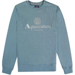 Aquascutum Large Logo Sweatshirt - Avio