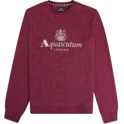 Aquascutum Large Logo Sweatshirt - Cordovan