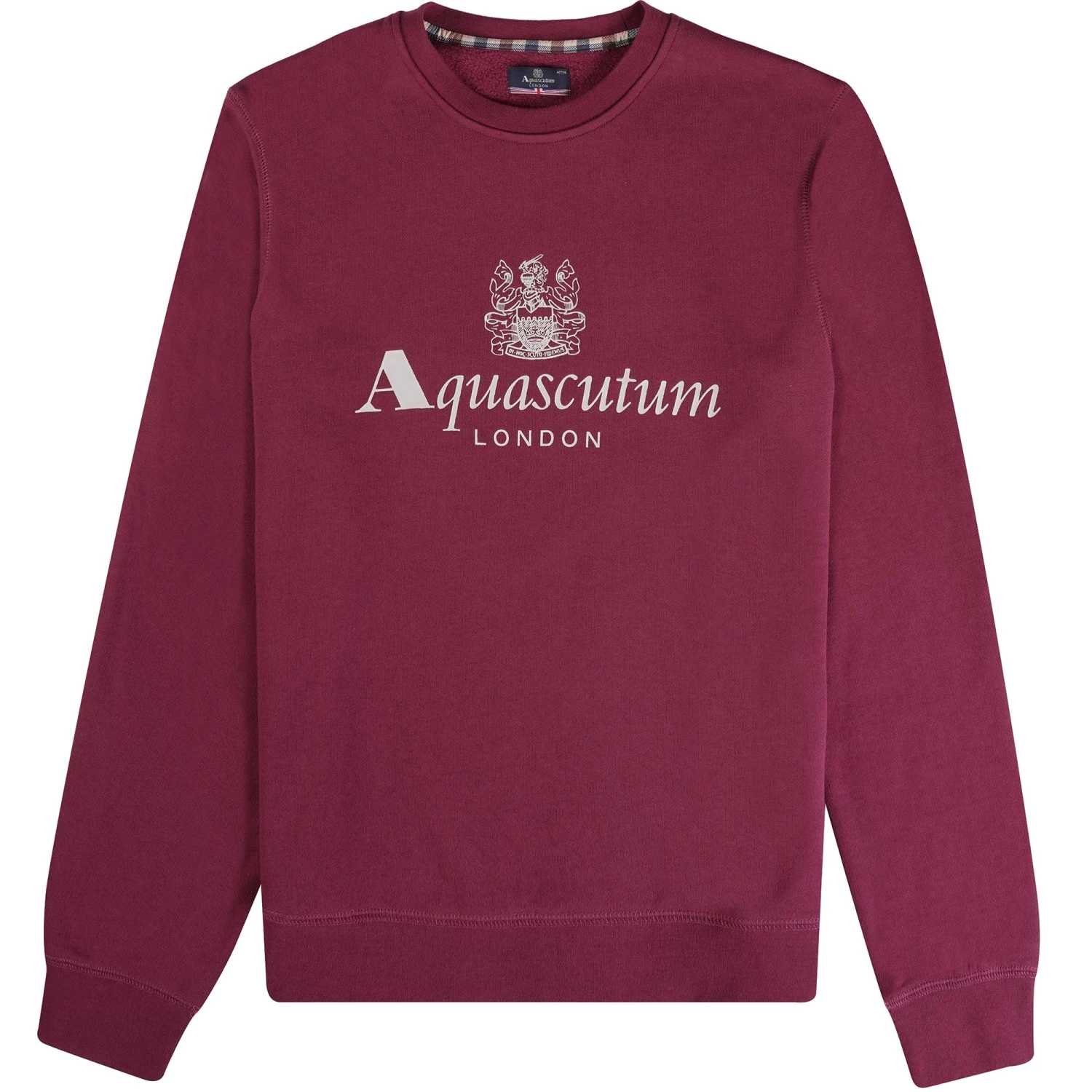 Aquascutum Large Logo Sweatshirt - Cordovan 1 Aquascutum Large Logo Sweatshirt - Cordovan
