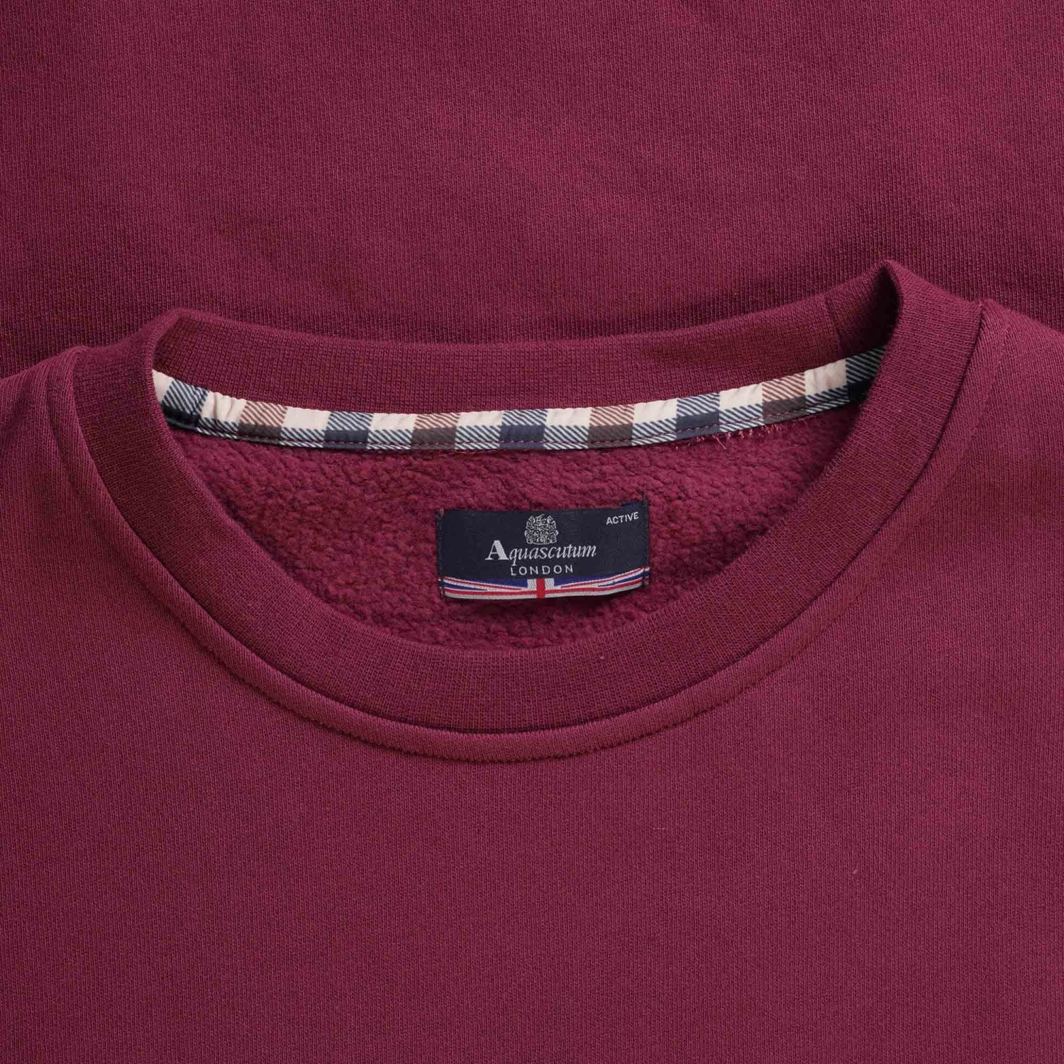 Aquascutum Large Logo Sweatshirt - Cordovan 2 Aquascutum Large Logo Sweatshirt - Cordovan - Image 2