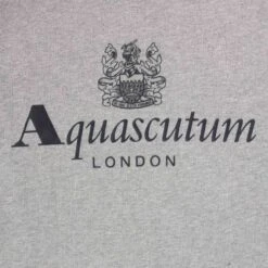 Aquascutum Large Logo Sweatshirt - Grey Mel -Stuarts Fashion Store aquascutum large logo sweatshirt grey mel p60614 892587 image