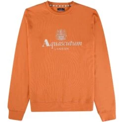 Aquascutum Large Logo Sweatshirt - Rust
