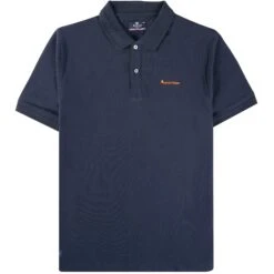 Aquascutum Logo Polo Shirt - Navy