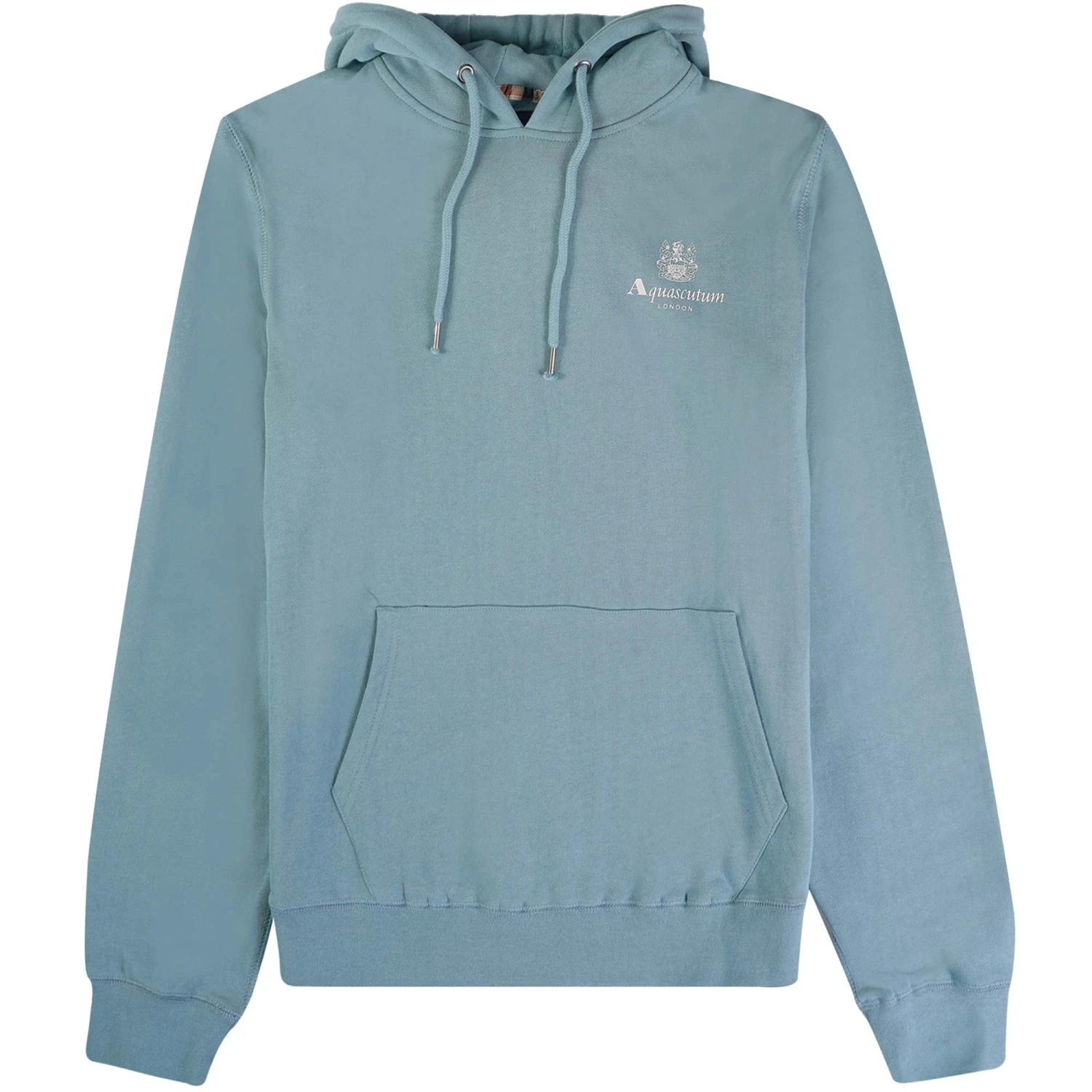 Aquascutum Small Logo Hoodie - Avio 1 Aquascutum Small Logo Hoodie - Avio