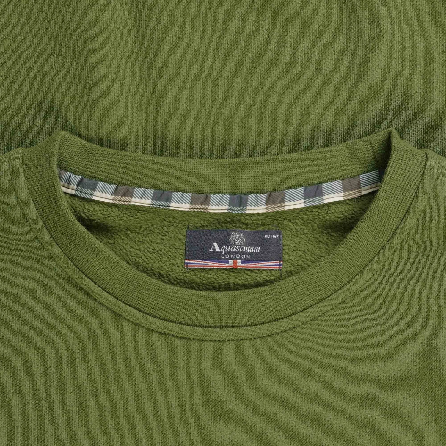 Aquascutum Small Logo Sweatshirt - Army Green 2 Aquascutum Small Logo Sweatshirt - Army Green - Image 2