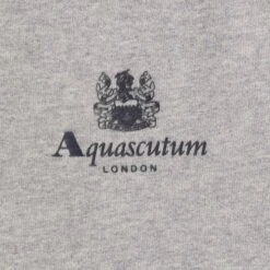 Aquascutum Small Logo Sweatshirt - Grey Mel -Stuarts Fashion Store aquascutum small logo sweatshirt grey mel p60621 892251 image