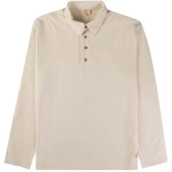 Armor-Lux Armor Lux Long Sleeve Polo Shirt - Natural