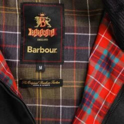 Barbour X Baracuta Brown Wax Jacket - Black -Stuarts Fashion Store barbour x baracuta brown wax jacket black p60838 898877 image