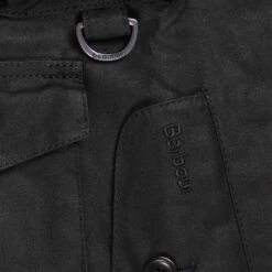 Barbour X Baracuta Clayton Wax Jacket - Black -Stuarts Fashion Store barbour x baracuta clayton wax jacket black p60836 898841 image