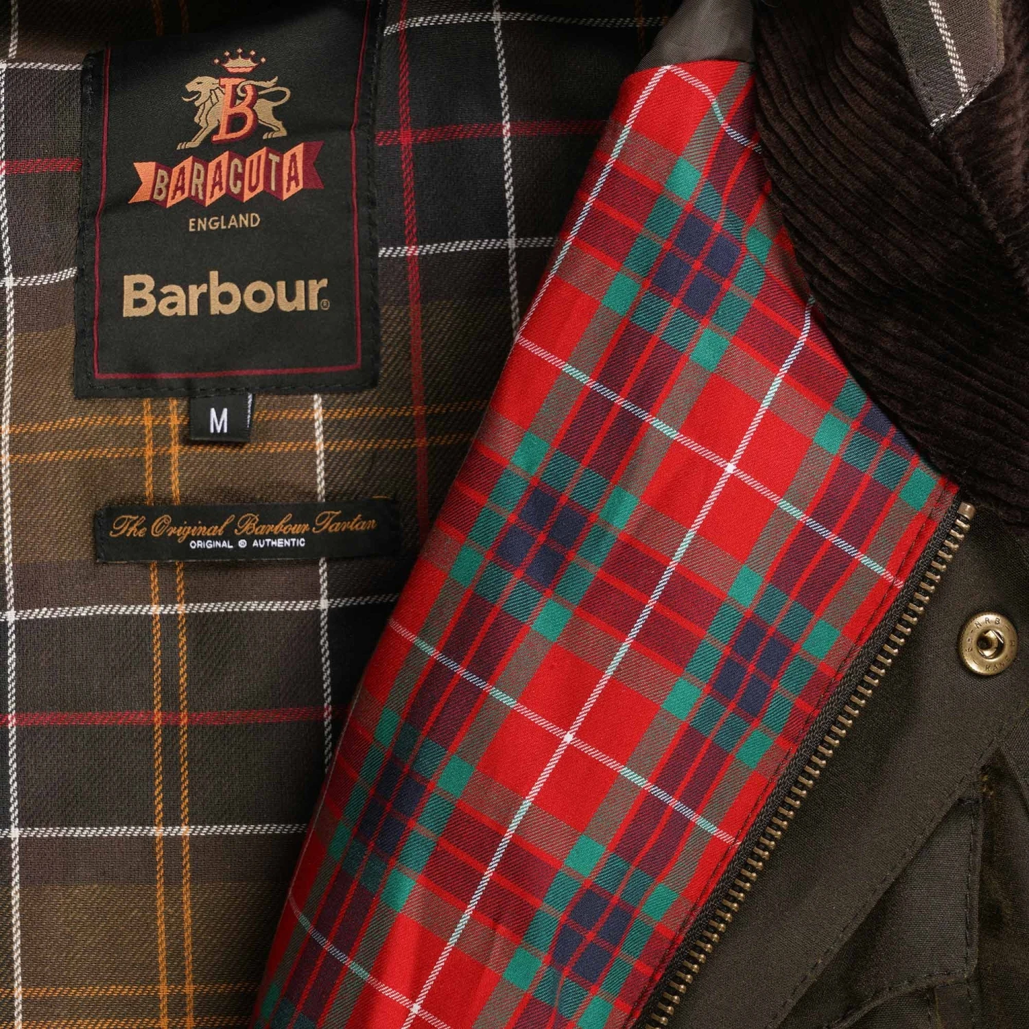 Barbour X Baracuta Clayton Wax Jacket - Olive 3 Barbour X Baracuta Clayton Wax Jacket - Olive - Image 3