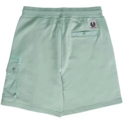 Belstaff Tide Sweat Shorts - Steel Green -Stuarts Fashion Store belstaff tide sweat shorts steel green p58400 852782 image