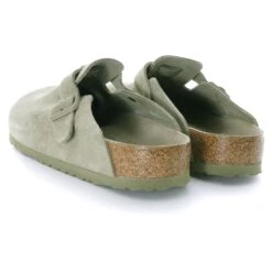 Birkenstock Boston Soft Suede Footbed - Faded Khaki -Stuarts Fashion Store birkenstock boston soft suede footbed faded khaki p48657 615371 image
