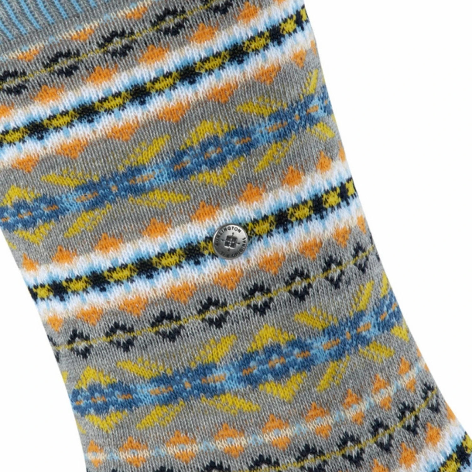 Burlington Socks Fair Isle Men Socks - Light Grey/Blue 2 Burlington Socks Fair Isle Men Socks - Light Grey/Blue - Image 2
