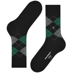 Burlington Socks King Socks - Black And Green