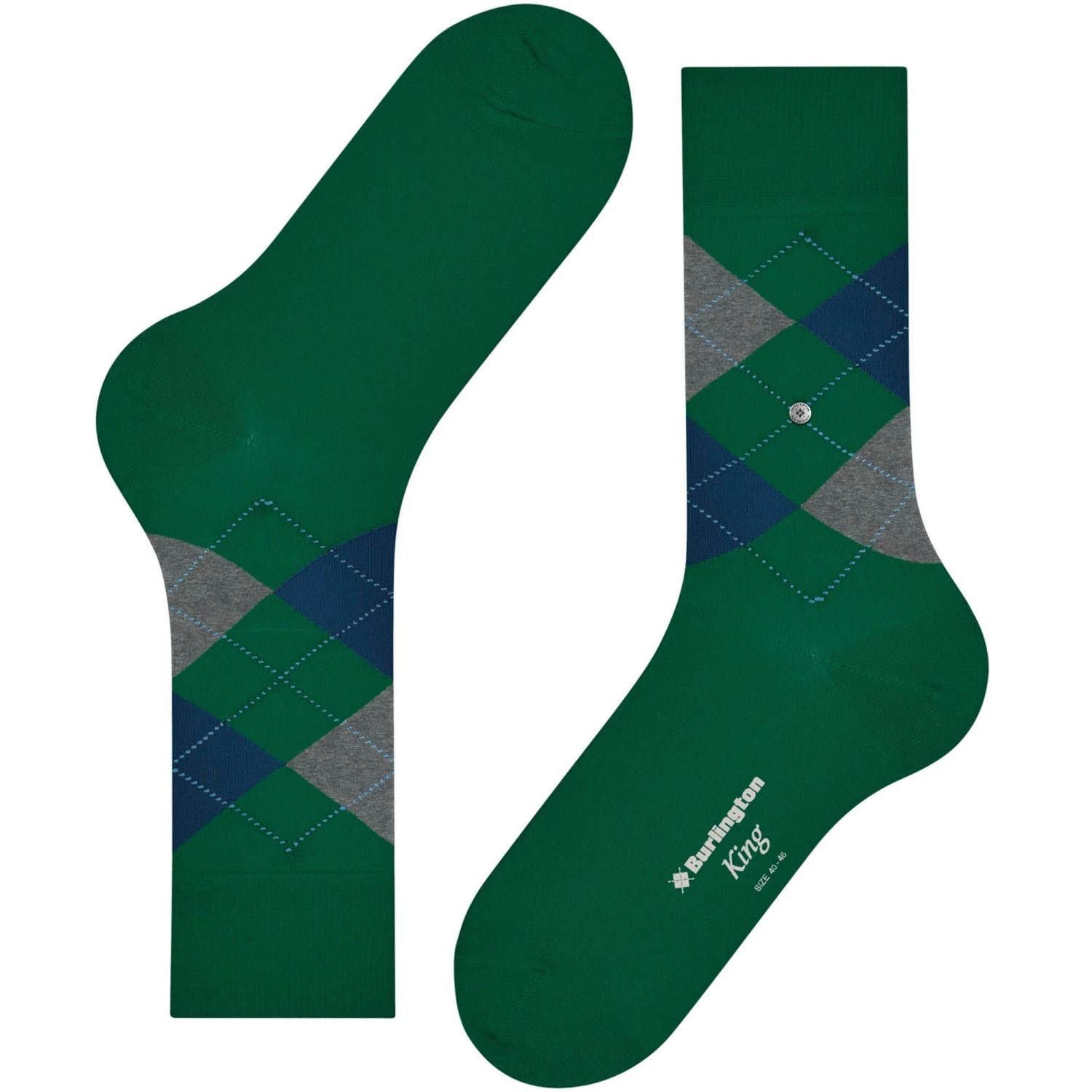 Burlington Socks King Socks - Green And Grey 1 Burlington Socks King Socks - Green And Grey