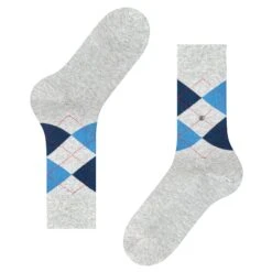 Burlington Socks King Soft Combed Socks - Grey/Navy