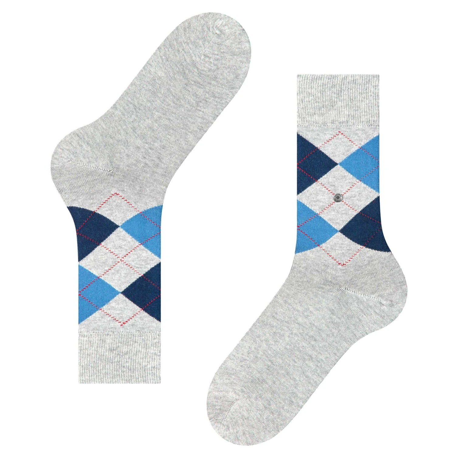 Burlington Socks King Soft Combed Socks - Grey/Navy 1 Burlington Socks King Soft Combed Socks - Grey/Navy