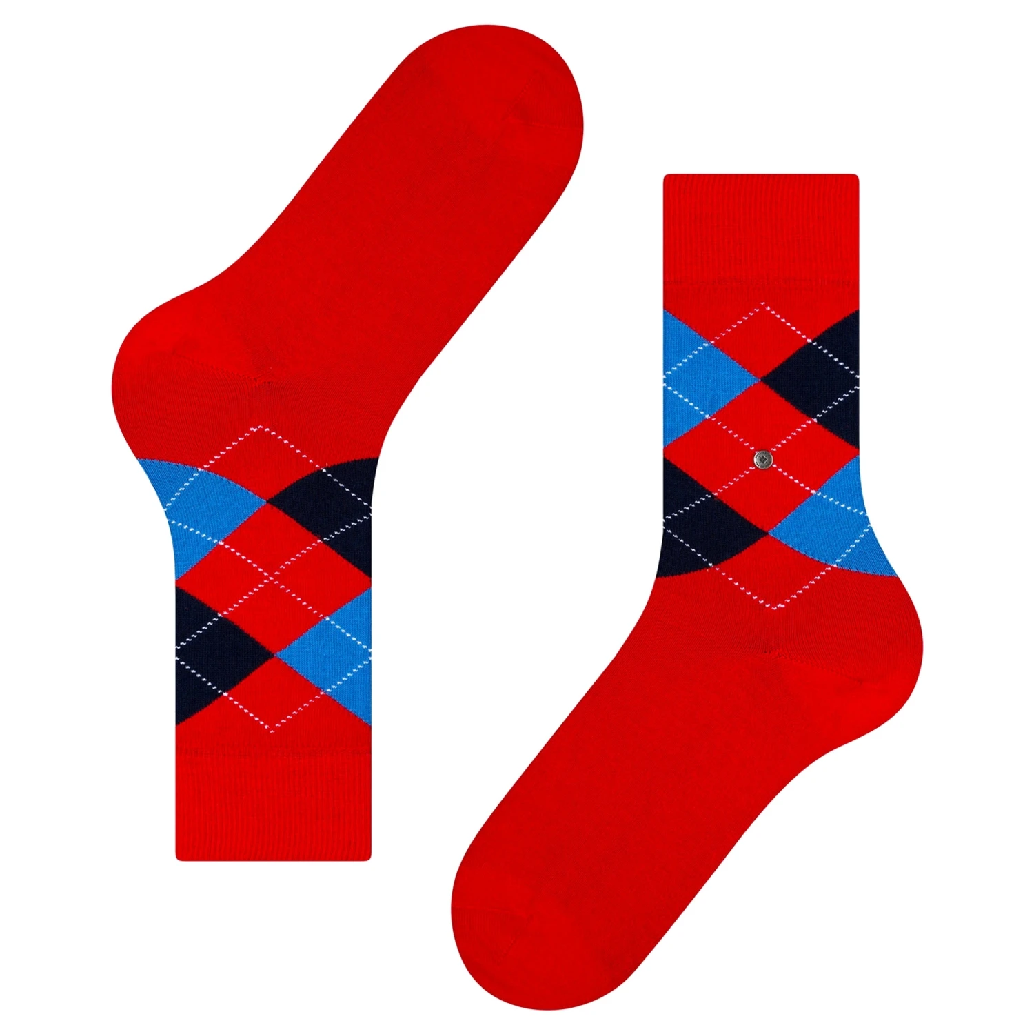 Burlington Socks King Soft Combed Socks - Red/Navy 1 Burlington Socks King Soft Combed Socks - Red/Navy