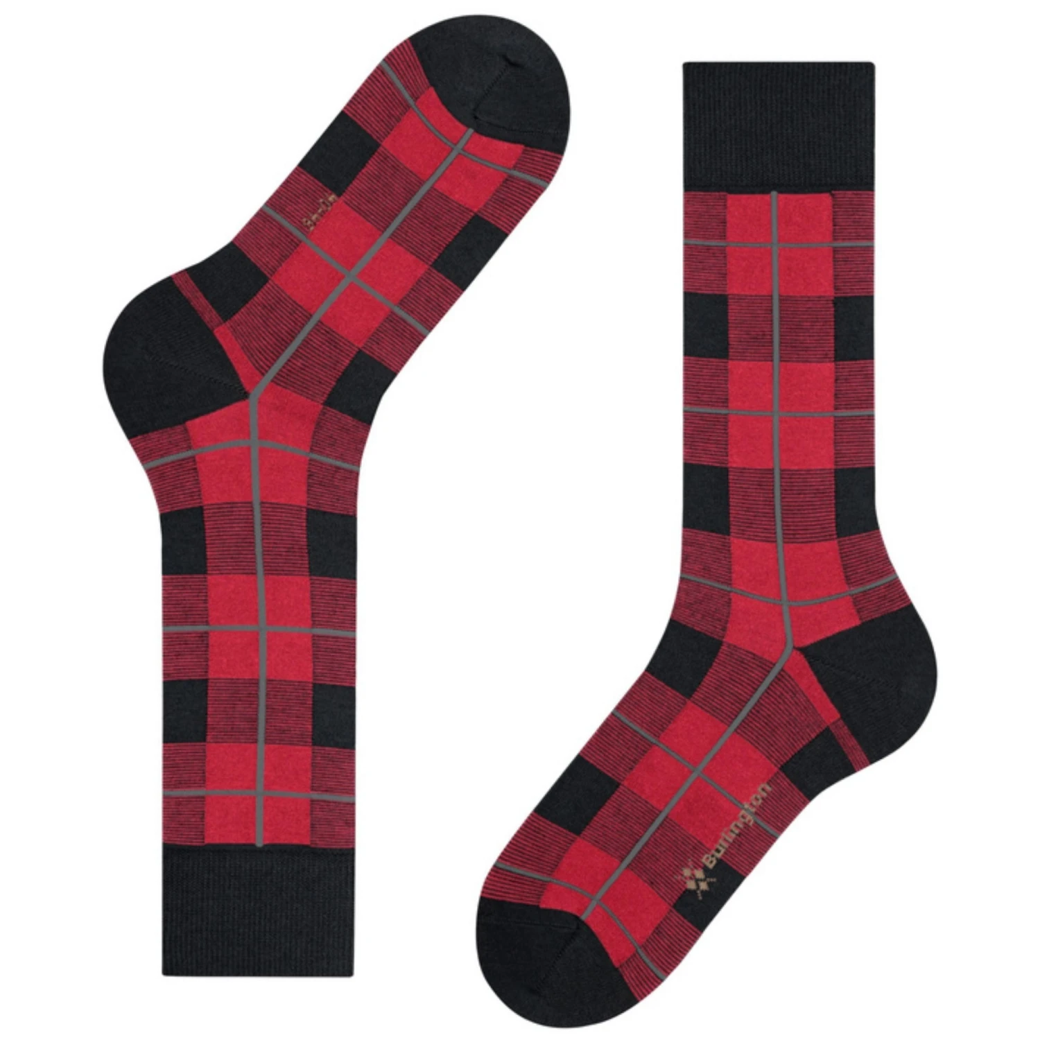 Burlington Socks Lodge Socks - Red/Black 1 Burlington Socks Lodge Socks - Red/Black