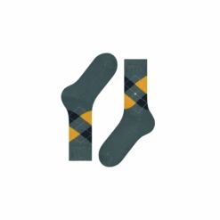Burlington Socks Manchester Sock - Teal And Yellow