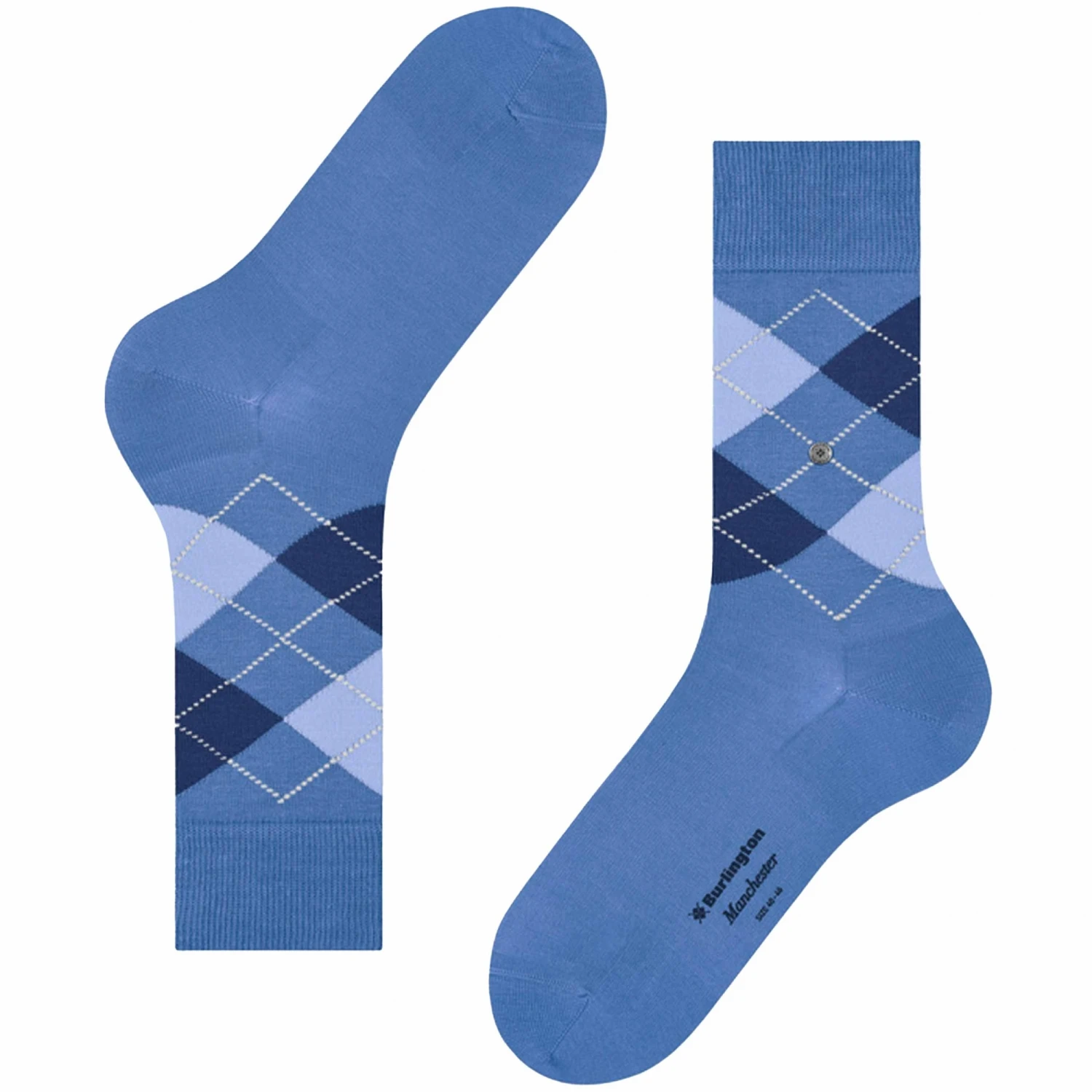 Burlington Socks Manchester Socks - Blue 1 Burlington Socks Manchester Socks - Blue