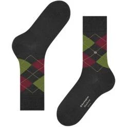 Burlington Socks Manchester Socks - Grey And Green